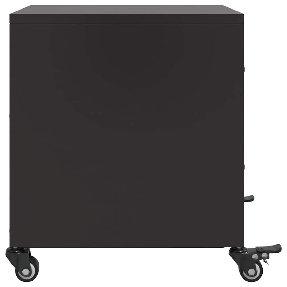 vidaXL Κομοδίνα 2 τεμ. Μαύρο 36x39x43,5 εκ. από Χάλυβα