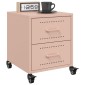 vidaXL Κομοδίνο Ροζ 36x39x43,5 εκ. από Χάλυβα