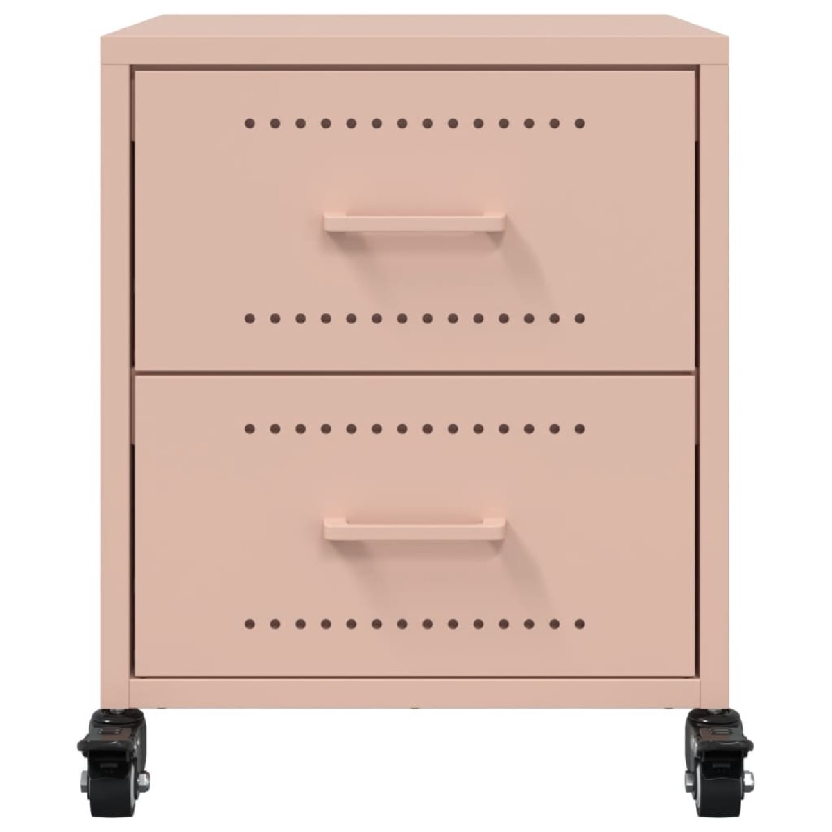 vidaXL Κομοδίνο Ροζ 36x39x43,5 εκ. από Χάλυβα