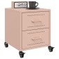 vidaXL Κομοδίνα 2 τεμ. Ροζ 36x39x43,5 εκ. από Χάλυβα