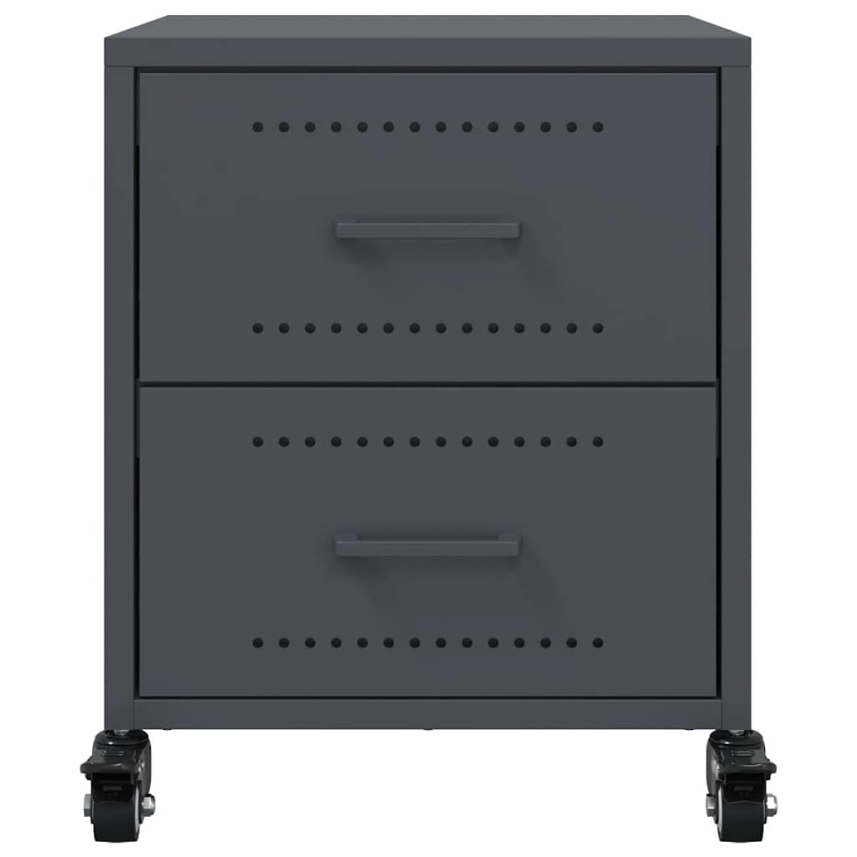 vidaXL Κομοδίνο Ανθρακί 36 x 39 x 43,5 εκ. από Χάλυβα
