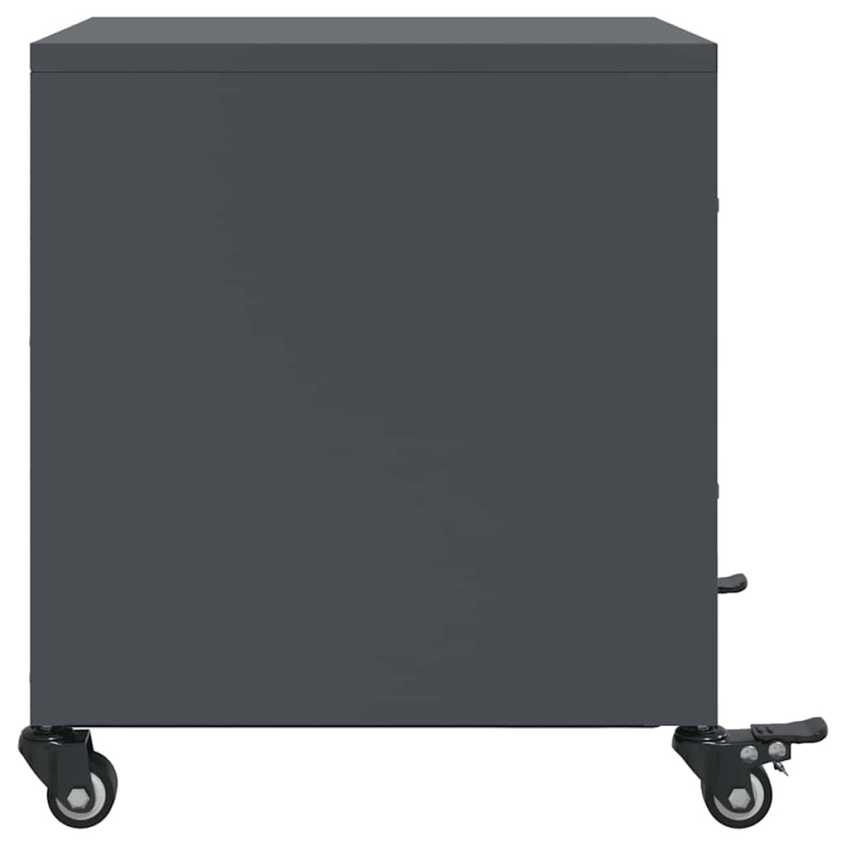 vidaXL Κομοδίνα 2 τεμ. Ανθρακί 36x39x43,5 εκ. από Χάλυβα