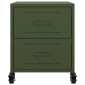 vidaXL Κομοδίνα 2 τεμ. Πράσινο Λαδί 36x39x43,5 εκ. από Χάλυβα