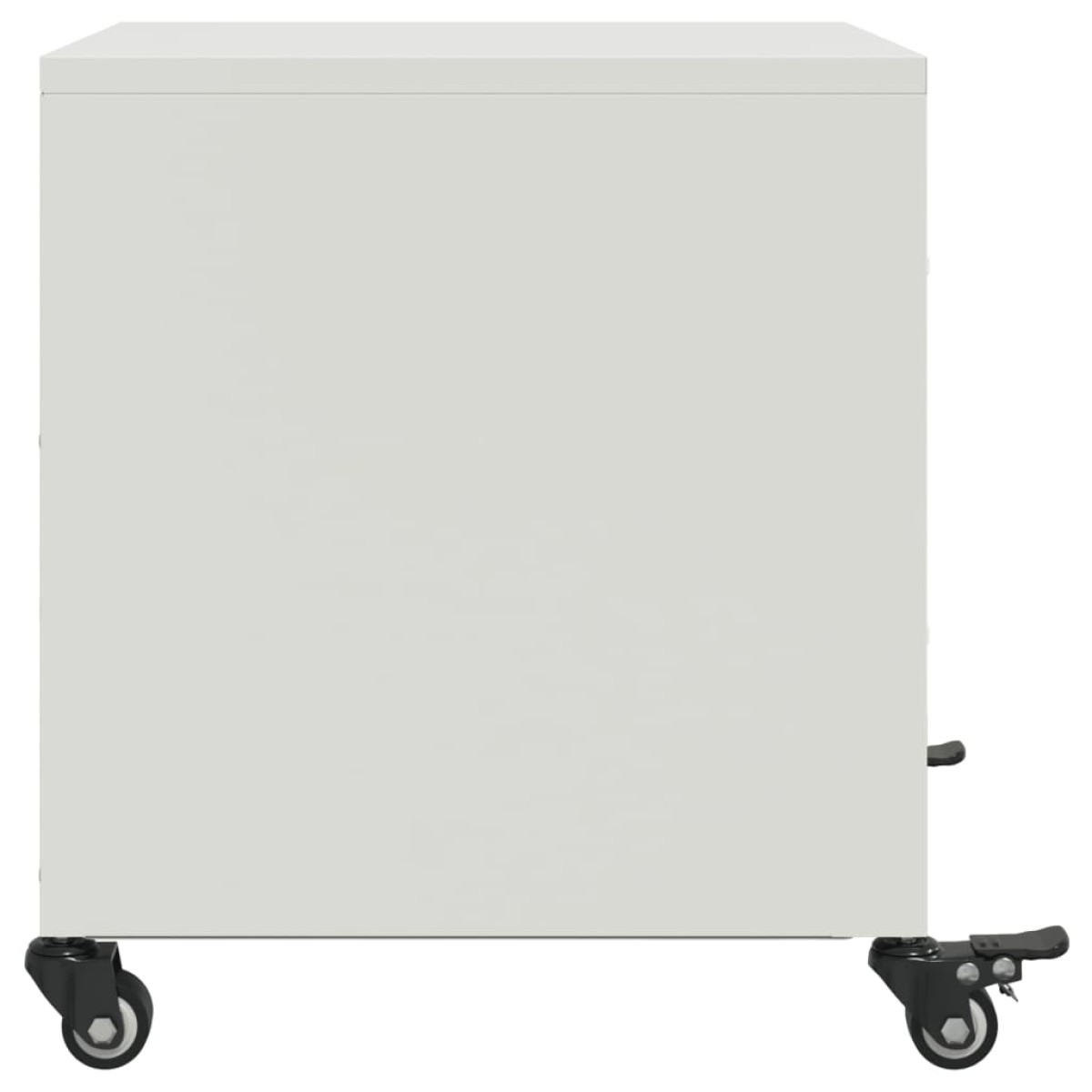 vidaXL Κομοδίνο Λευκό 36x39x43,5 εκ. από Χάλυβα