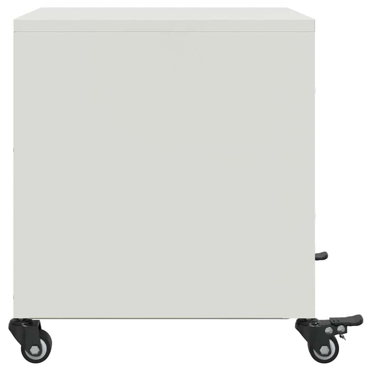vidaXL Κομοδίνα 2 τεμ. Λευκό 36x39x43,5 εκ. από Χάλυβα