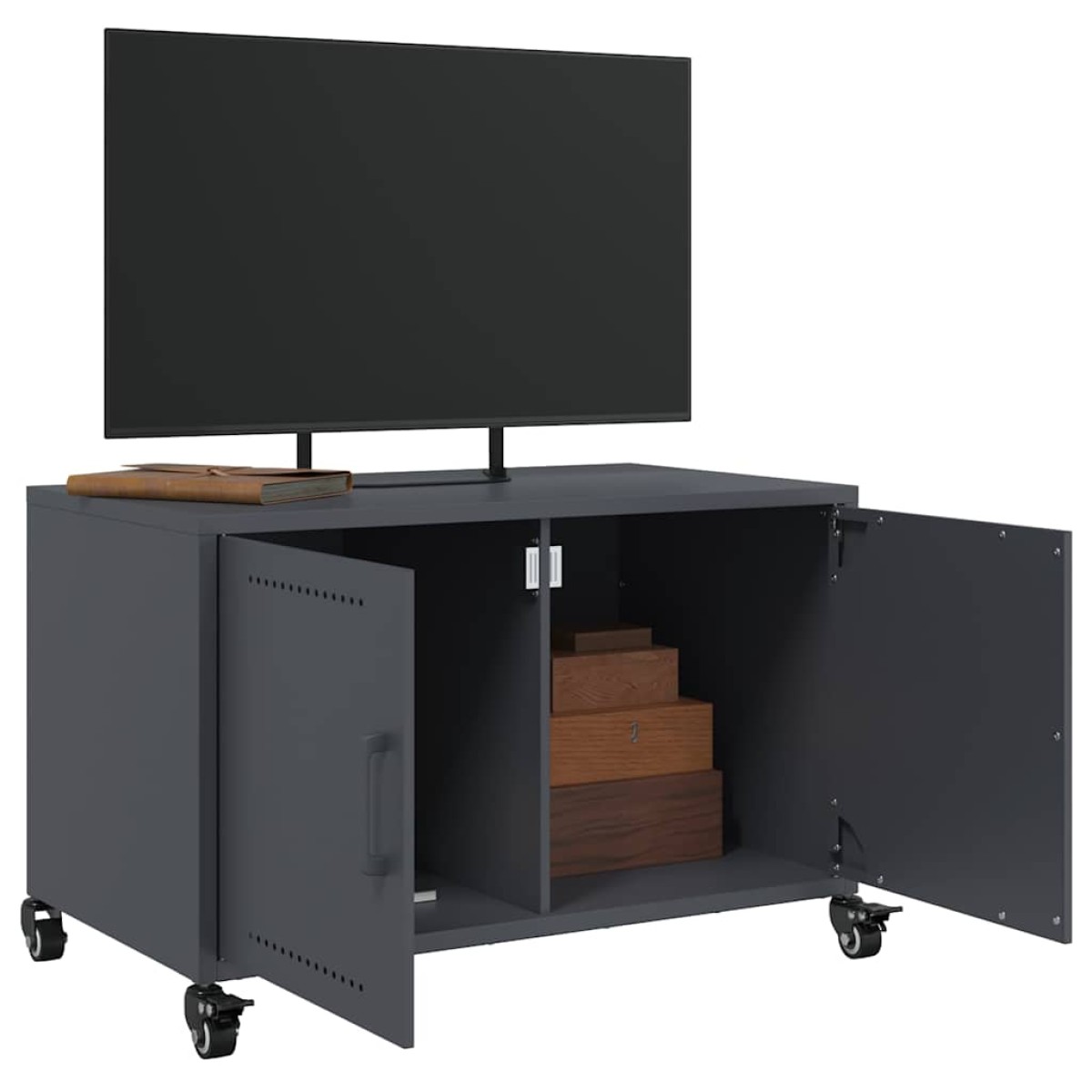 vidaXL Έπιπλο Τηλεόρασης Μαύρο 68x39x43,5 εκ. Χάλυβας
