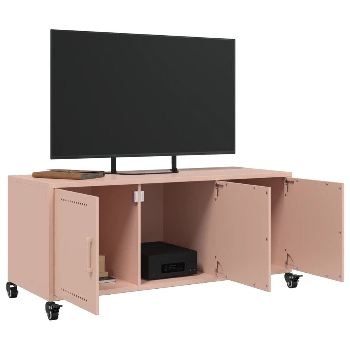 vidaXL Έπιπλο Τηλεόρασης Ροζ 100,5x39x43,5 εκ. Ατσάλι