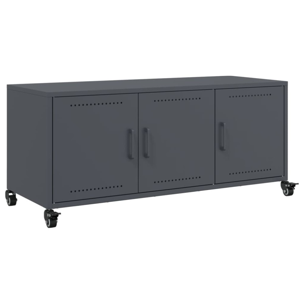 vidaXL Έπιπλο Τηλεόρασης Ανθρακί 100,5x39x43,5εκ. Ατσάλι