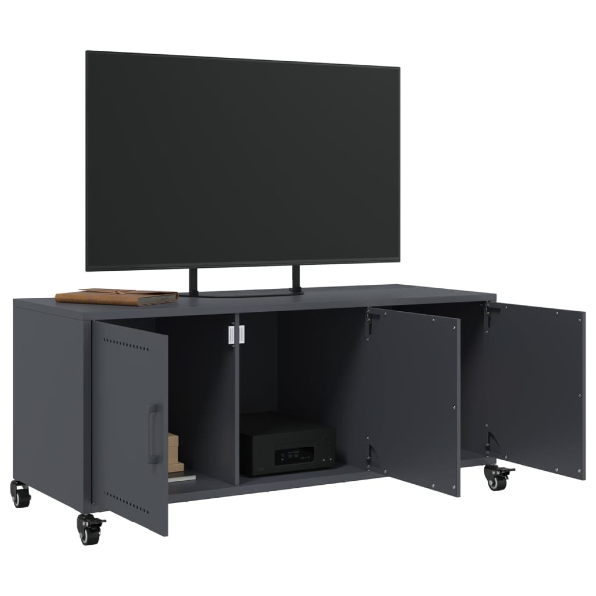 vidaXL Έπιπλο Τηλεόρασης Ανθρακί 100,5x39x43,5εκ. Ατσάλι