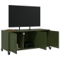 vidaXL Έπιπλο Τηλεόρασης Πράσινο Λαδί 100,5x39x43,5 εκ. από Ατσάλι
