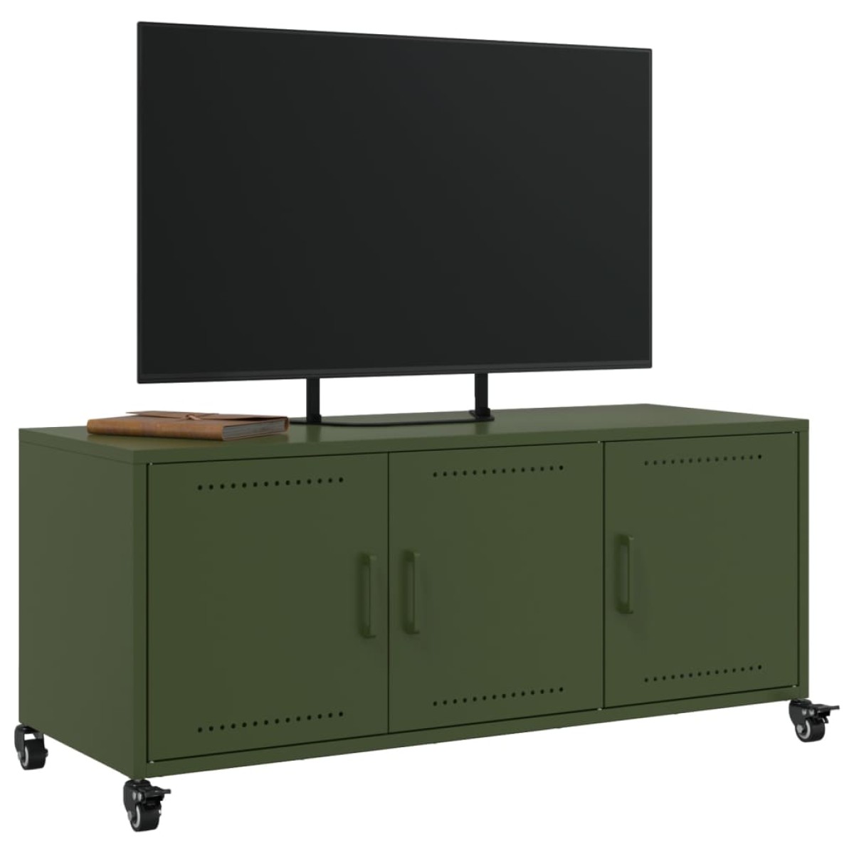 vidaXL Έπιπλο Τηλεόρασης Πράσινο Λαδί 100,5x39x43,5 εκ. από Ατσάλι