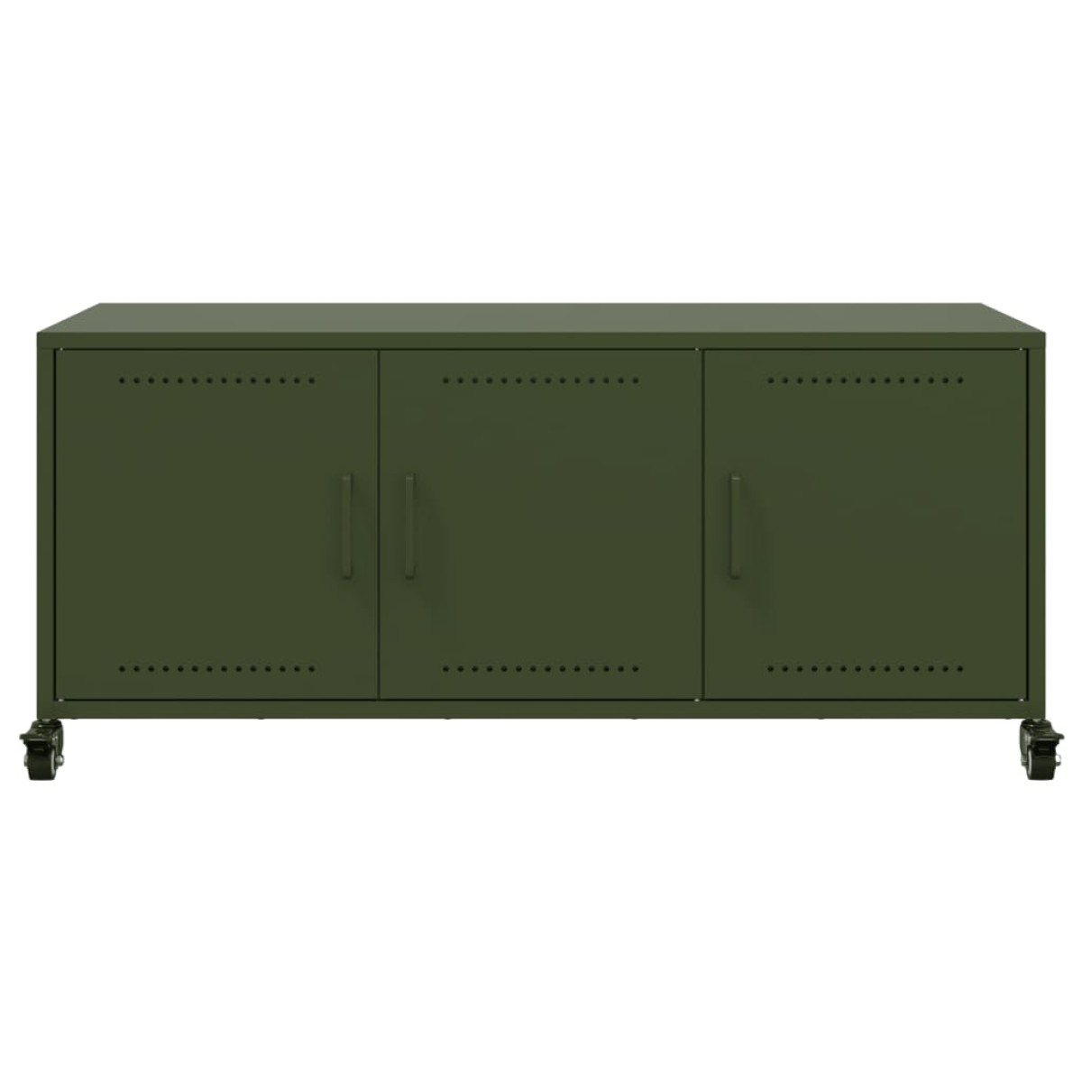 vidaXL Έπιπλο Τηλεόρασης Πράσινο Λαδί 100,5x39x43,5 εκ. από Ατσάλι