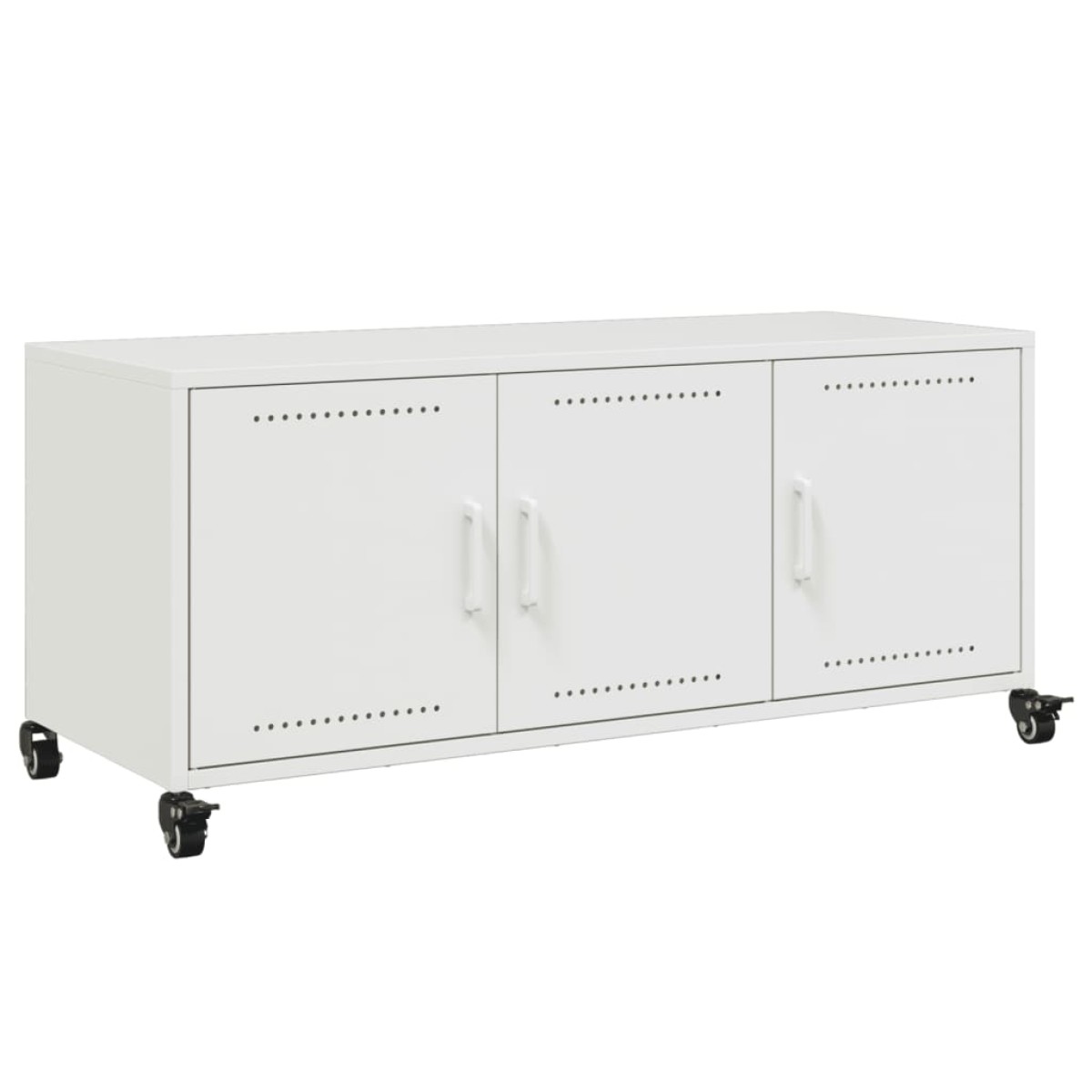 vidaXL Έπιπλο Τηλεόρασης Λευκό 100,5x39x43,5 εκ. Ατσάλι