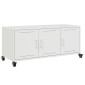 vidaXL Έπιπλο Τηλεόρασης Λευκό 100,5x39x43,5 εκ. Ατσάλι