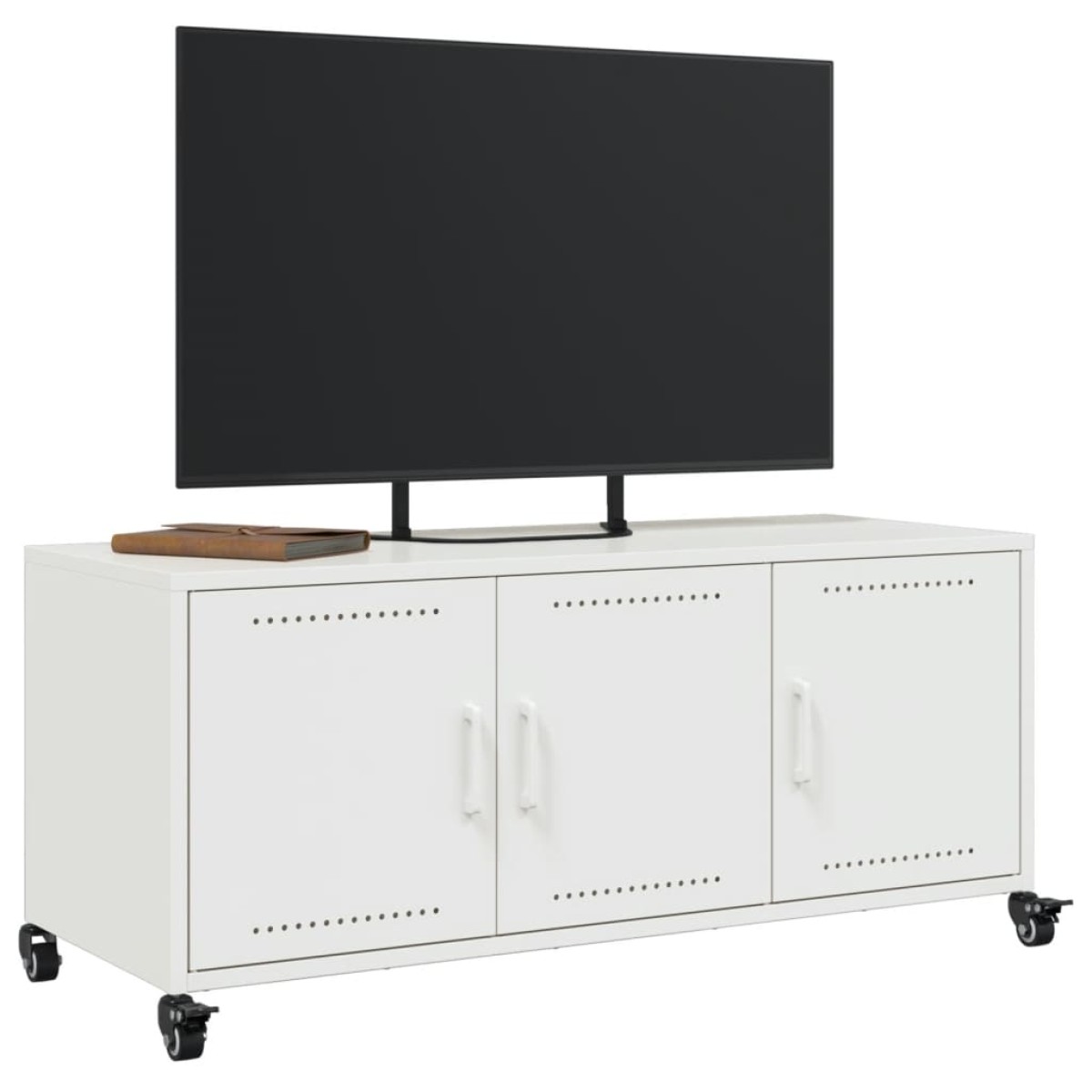 vidaXL Έπιπλο Τηλεόρασης Λευκό 100,5x39x43,5 εκ. Ατσάλι