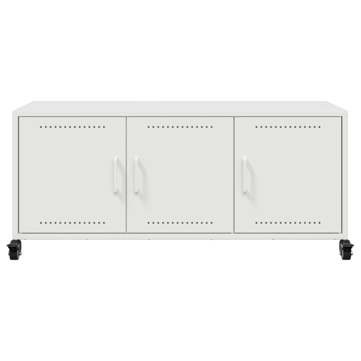 vidaXL Έπιπλο Τηλεόρασης Λευκό 100,5x39x43,5 εκ. Ατσάλι