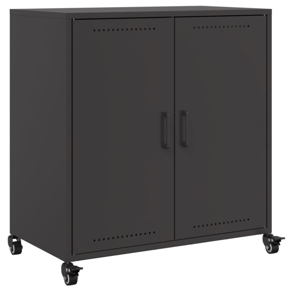 vidaXL Ντουλάπι Μαύρο 68x39x72 εκ. από Χάλυβα