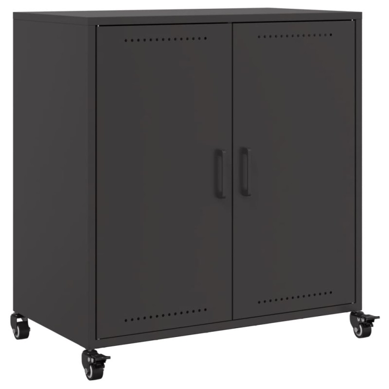 vidaXL Ντουλάπι Μαύρο 68x39x72 εκ. από Χάλυβα