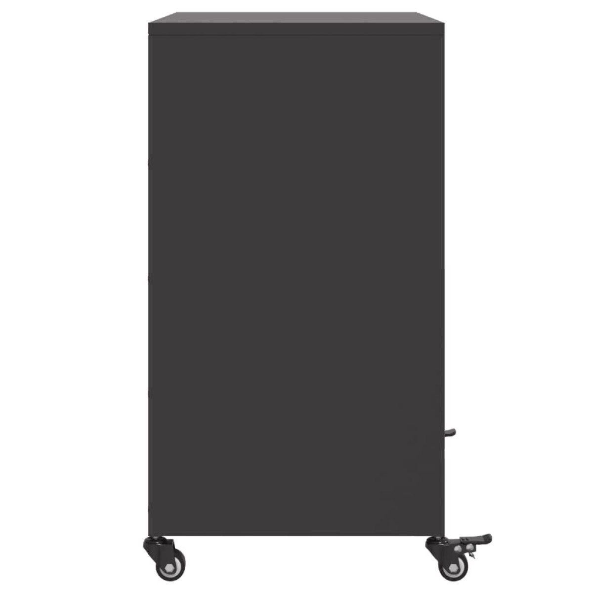 vidaXL Ντουλάπι Μαύρο 68x39x72 εκ. από Χάλυβα