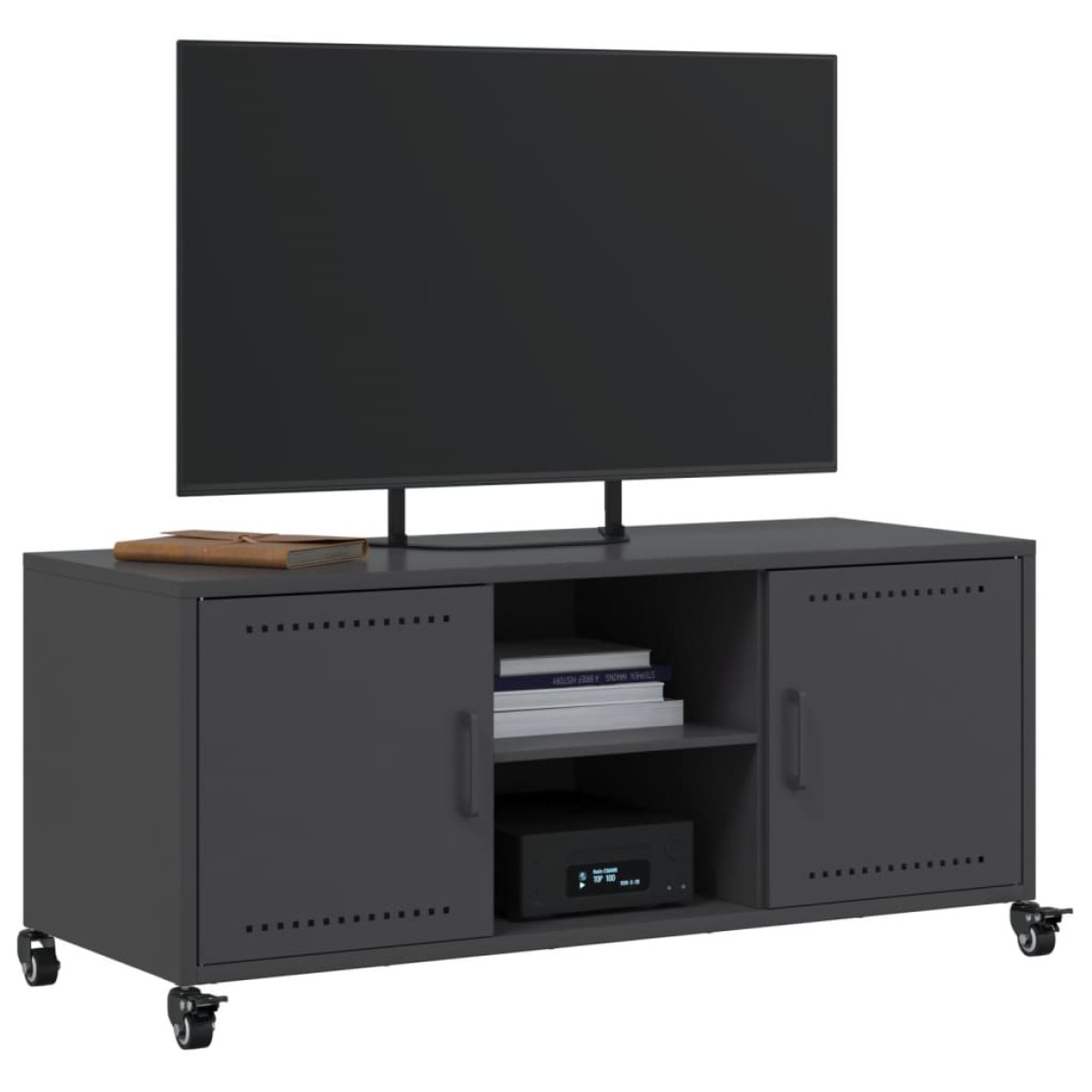 vidaXL Έπιπλο Τηλεόρασης Μαύρο 100,5x39x43,5 εκ. Ατσάλι