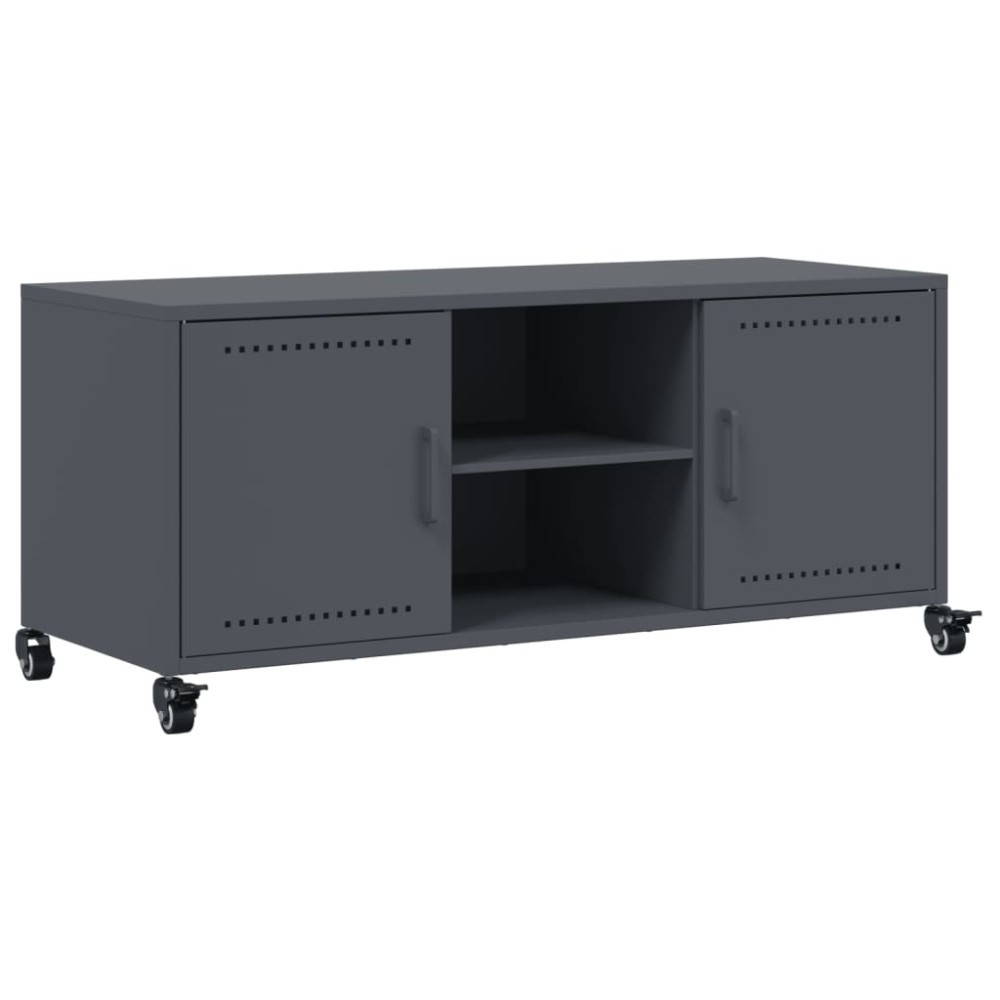 vidaXL Έπιπλο Τηλεόρασης Ανθρακί 100,5x39x43,5εκ. Ατσάλι