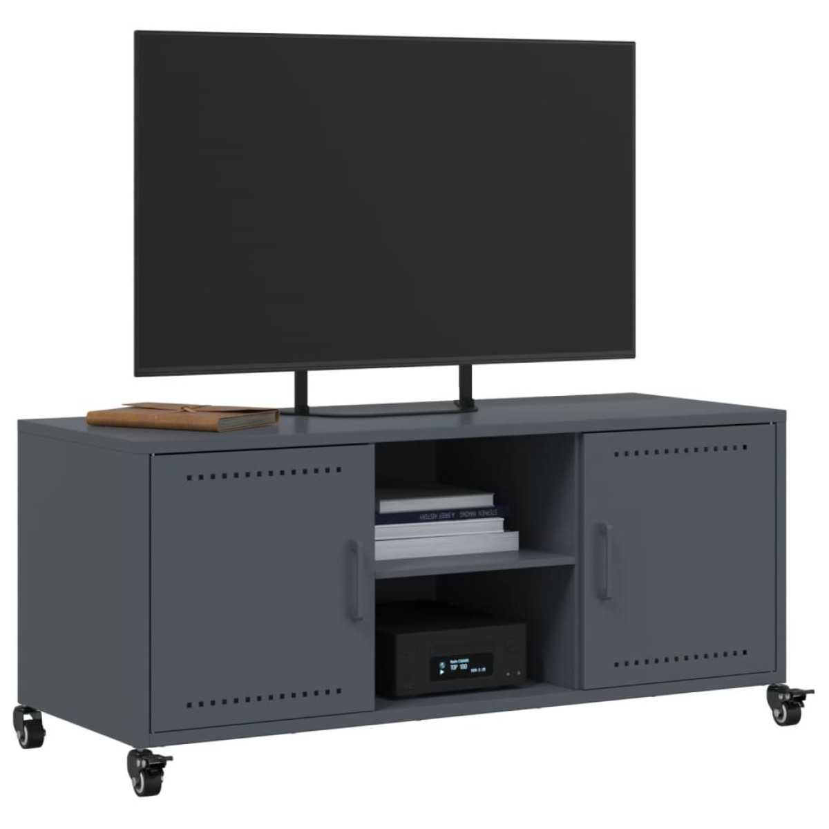 vidaXL Έπιπλο Τηλεόρασης Ανθρακί 100,5x39x43,5εκ. Ατσάλι
