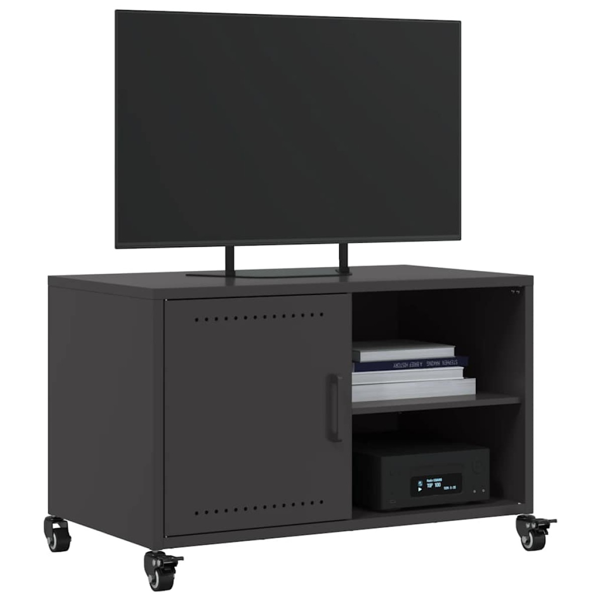 vidaXL Έπιπλο Τηλεόρασης Μαύρο 68x39x43,5 εκ. Χάλυβας