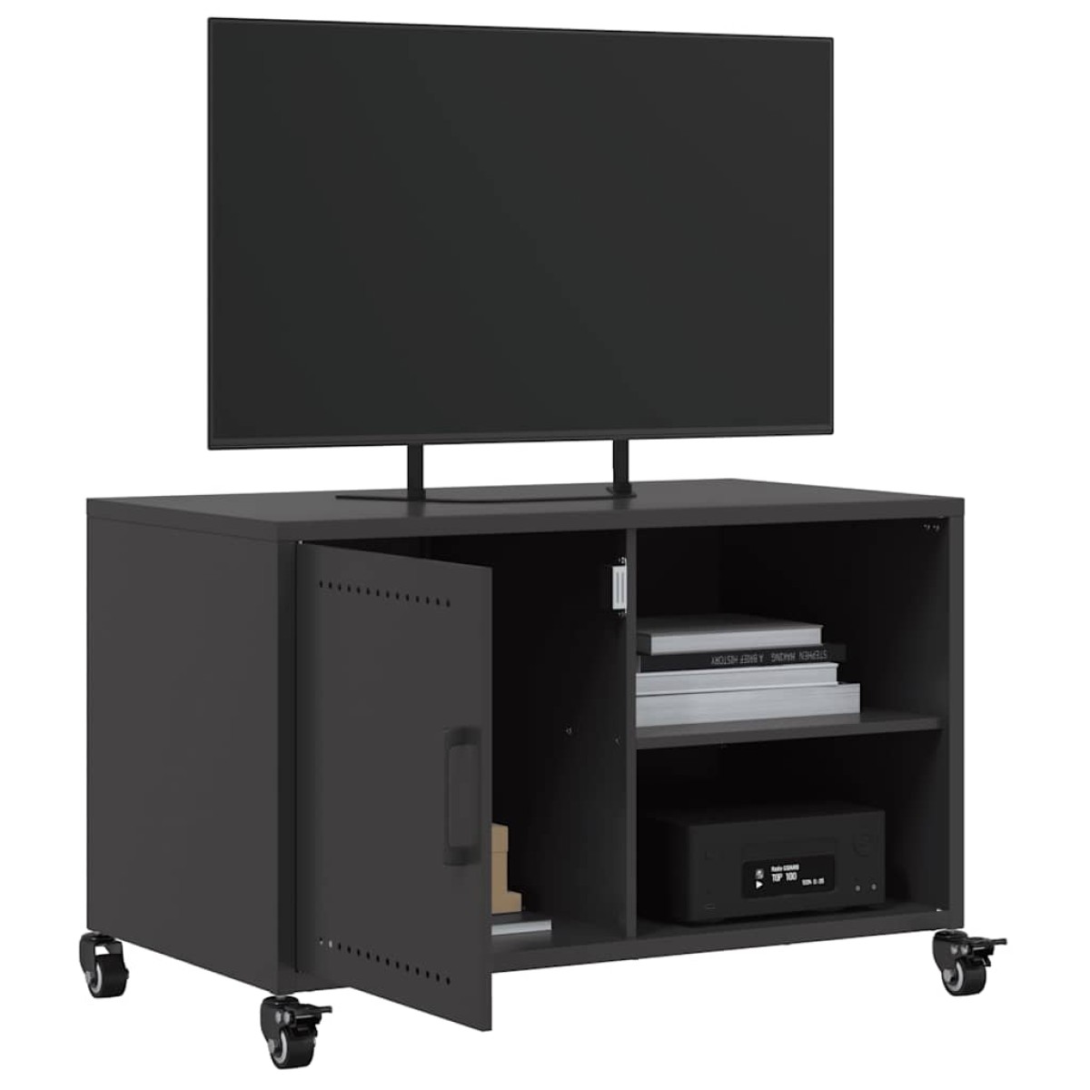 vidaXL Έπιπλο Τηλεόρασης Μαύρο 68x39x43,5 εκ. Χάλυβας