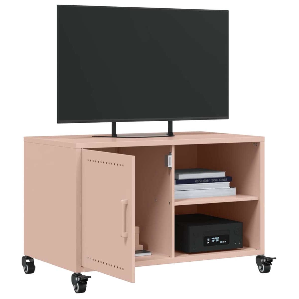 vidaXL Έπιπλο Τηλεόρασης Ροζ 68 x 39 x 43,5 εκ. Χάλυβας