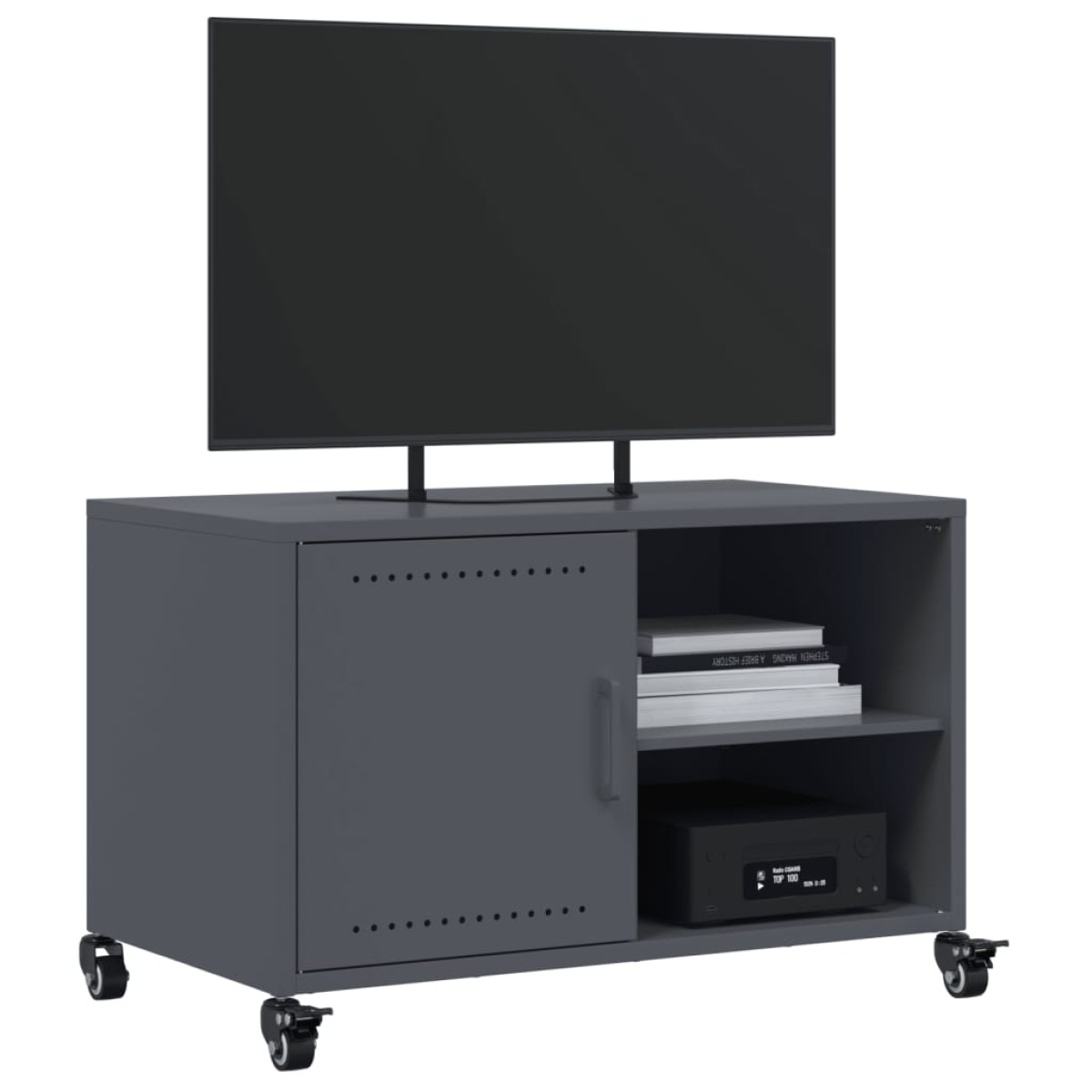 vidaXL Έπιπλο Τηλεόρασης Μαύρο 68x39x43,5 εκ. Χάλυβας