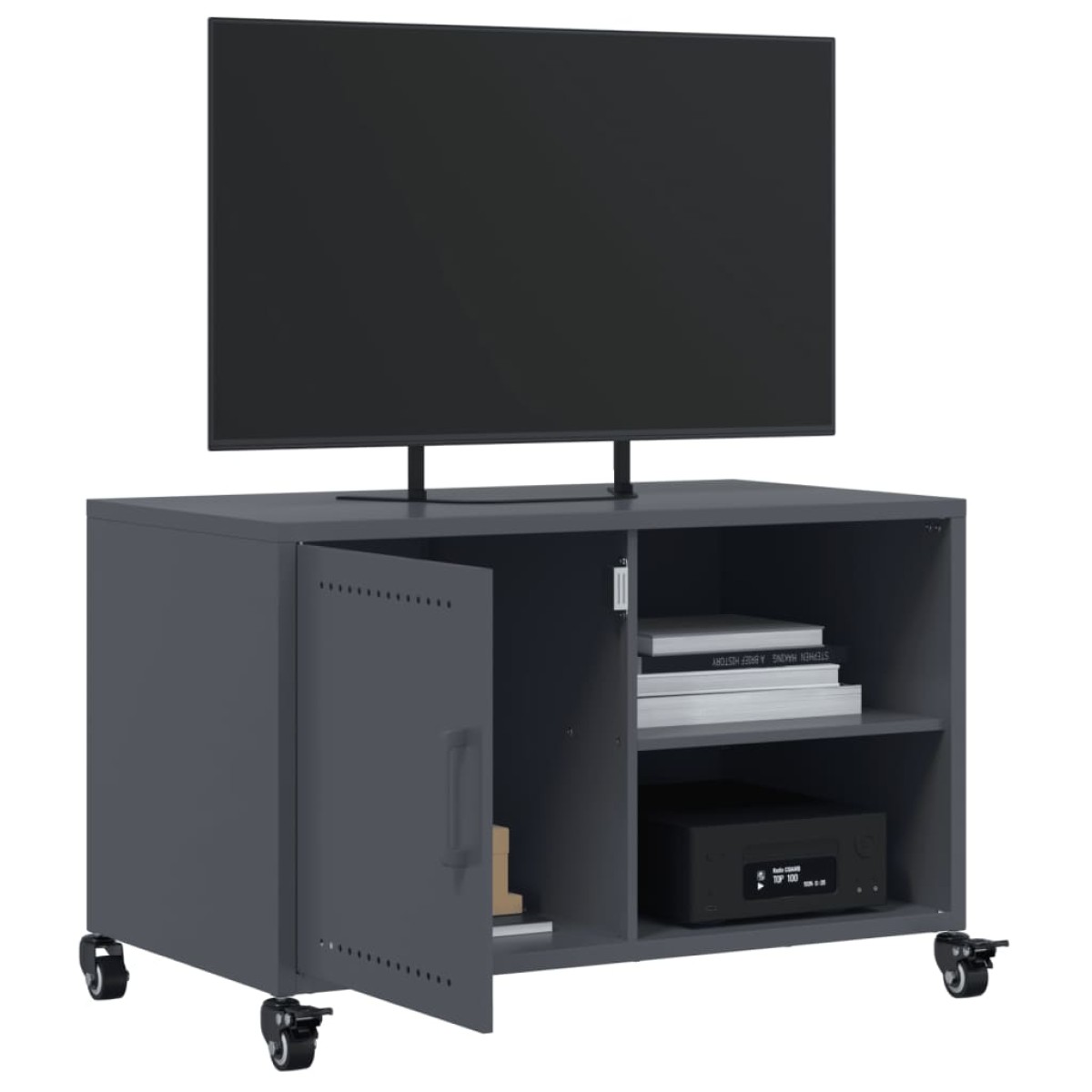 vidaXL Έπιπλο Τηλεόρασης Μαύρο 68x39x43,5 εκ. Χάλυβας