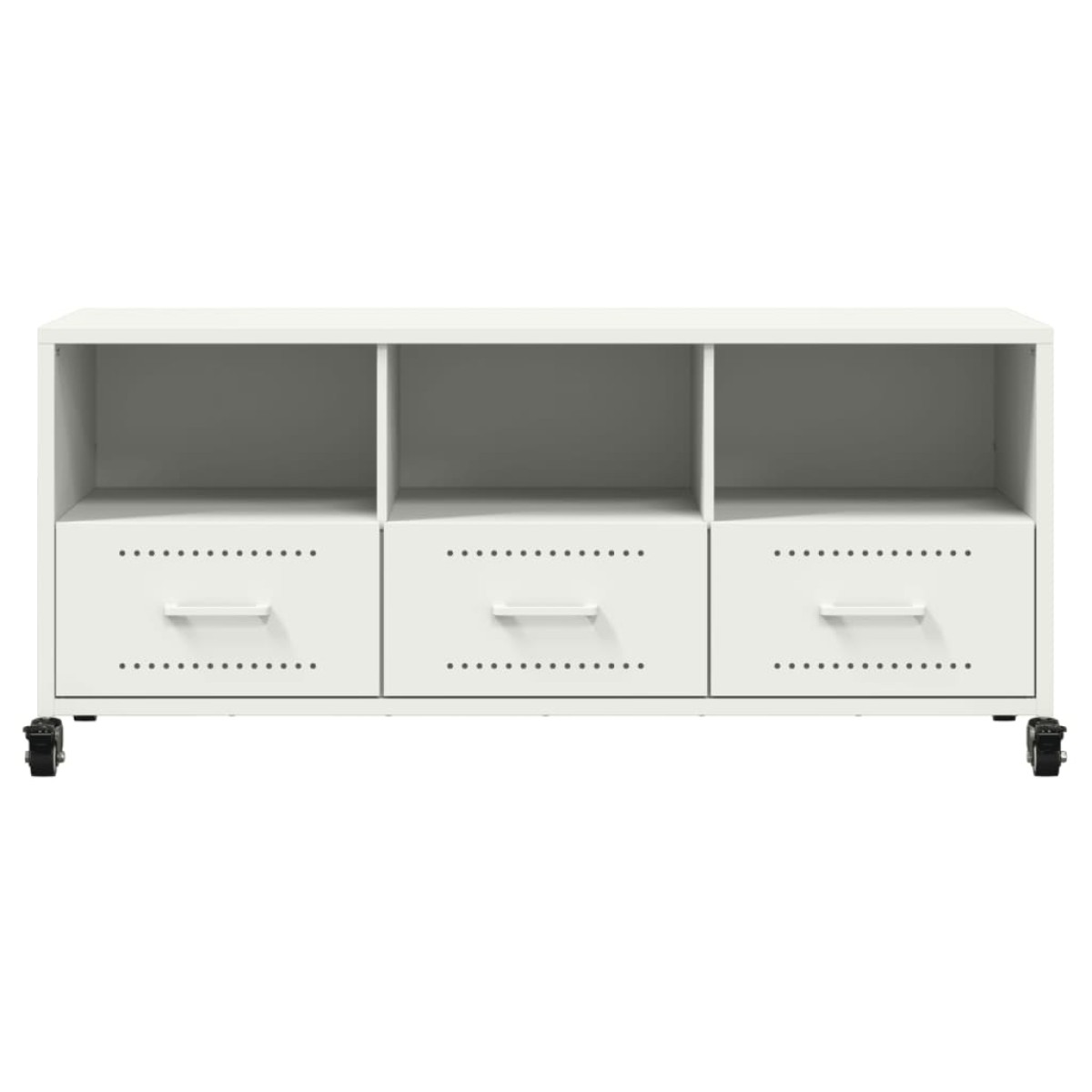 vidaXL Έπιπλο Τηλεόρασης Λευκό 100,5x39x43,5 εκ. Ατσάλι