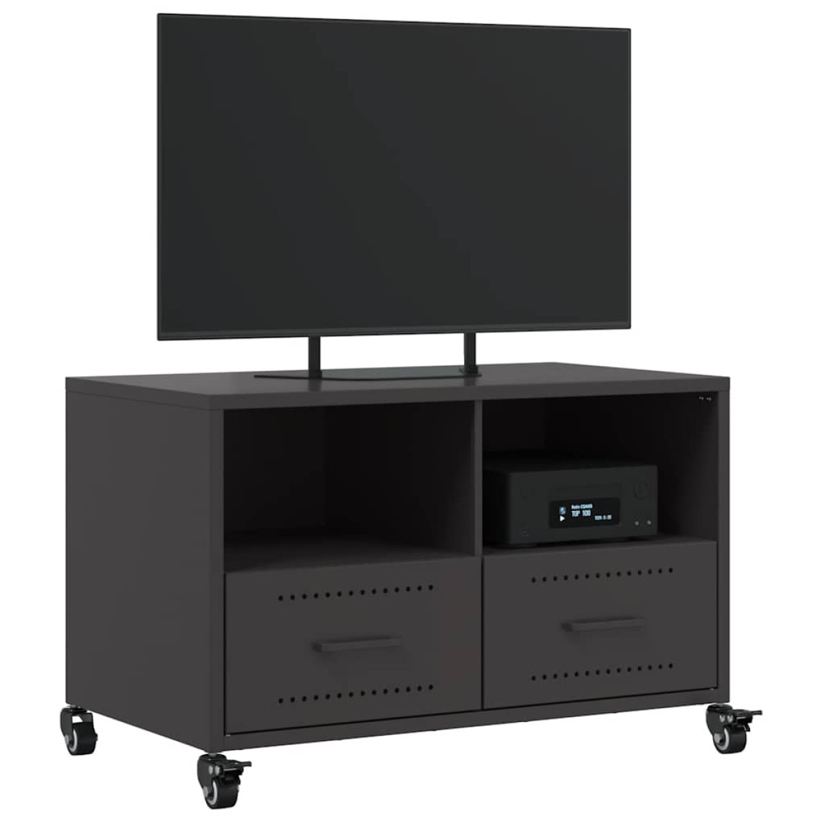 vidaXL Έπιπλο Τηλεόρασης Μαύρο 68x39x43,5 εκ. Χάλυβας