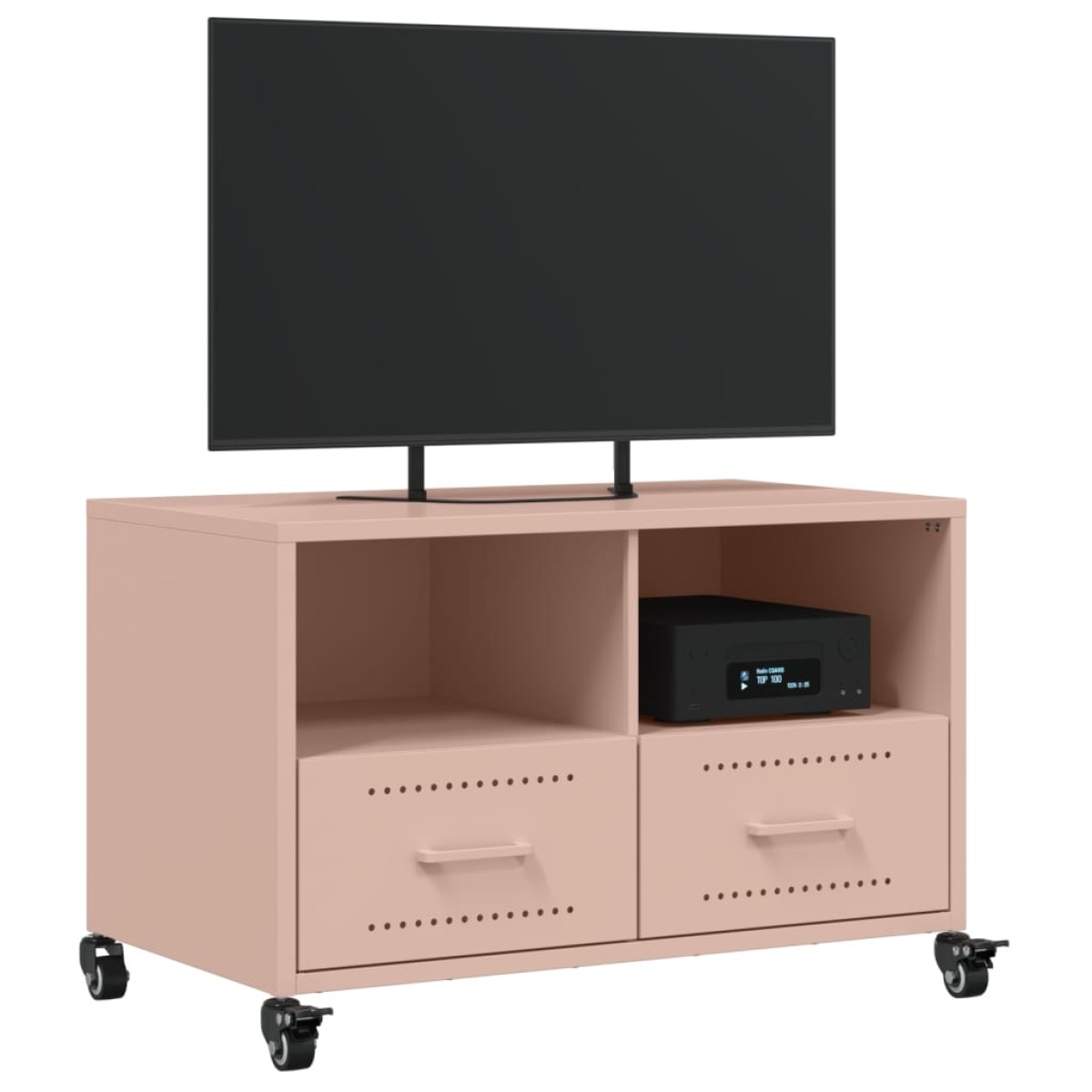 vidaXL Έπιπλο Τηλεόρασης Ροζ 68 x 39 x 43,5 εκ. Χάλυβας