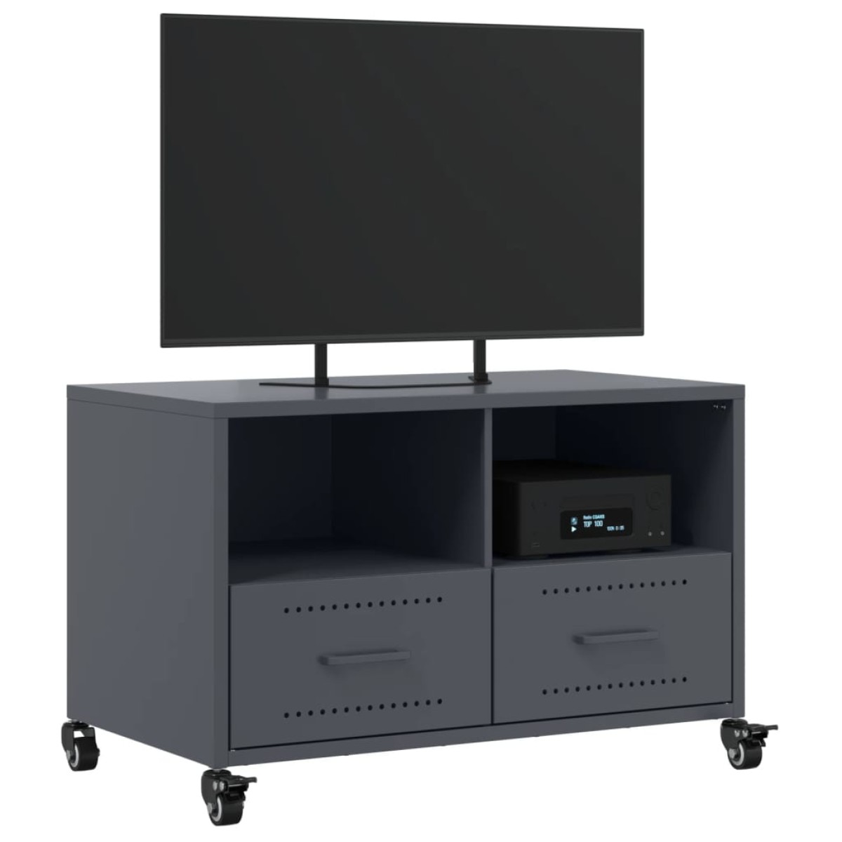 vidaXL Έπιπλο Τηλεόρασης Μαύρο 68x39x43,5 εκ. Χάλυβας