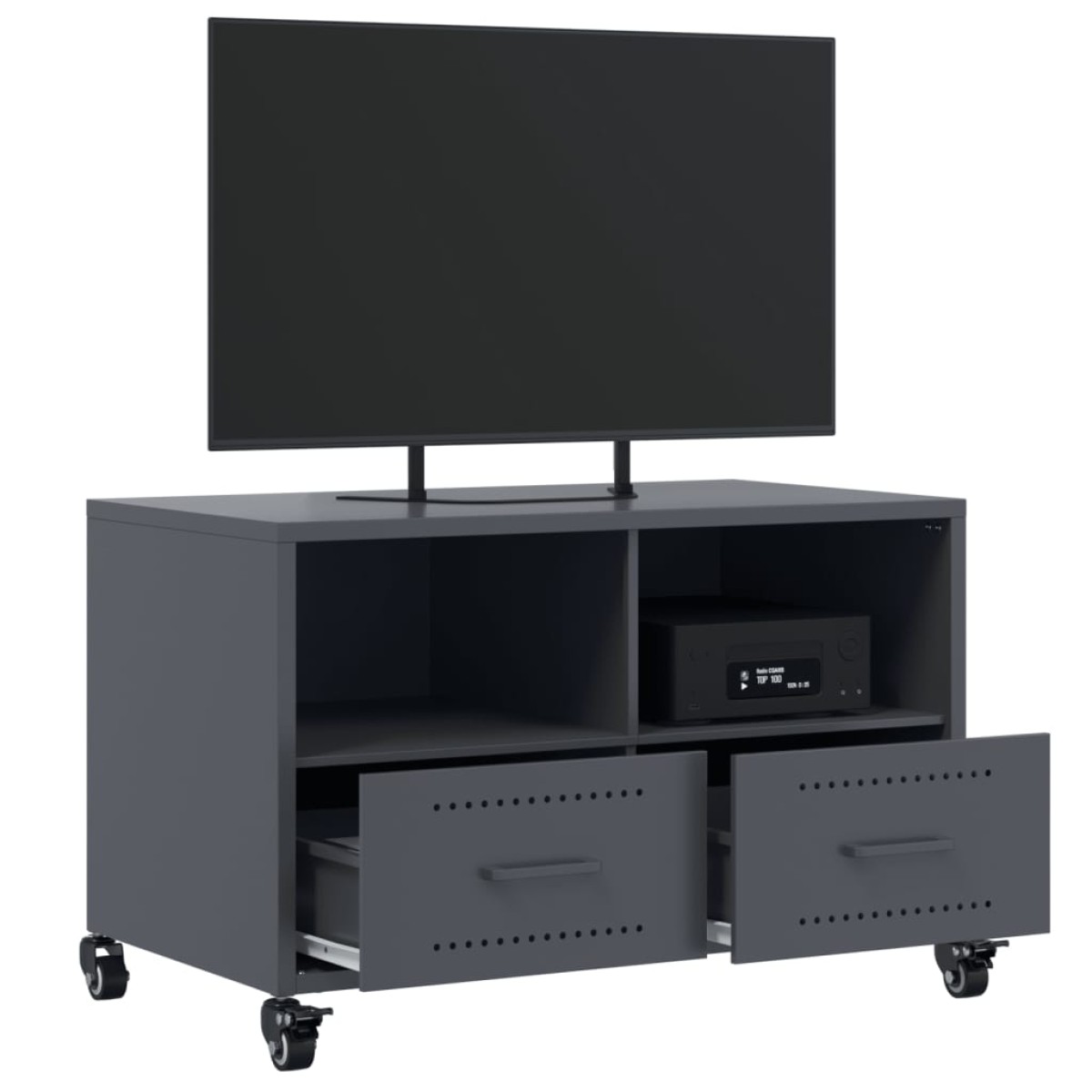 vidaXL Έπιπλο Τηλεόρασης Μαύρο 68x39x43,5 εκ. Χάλυβας