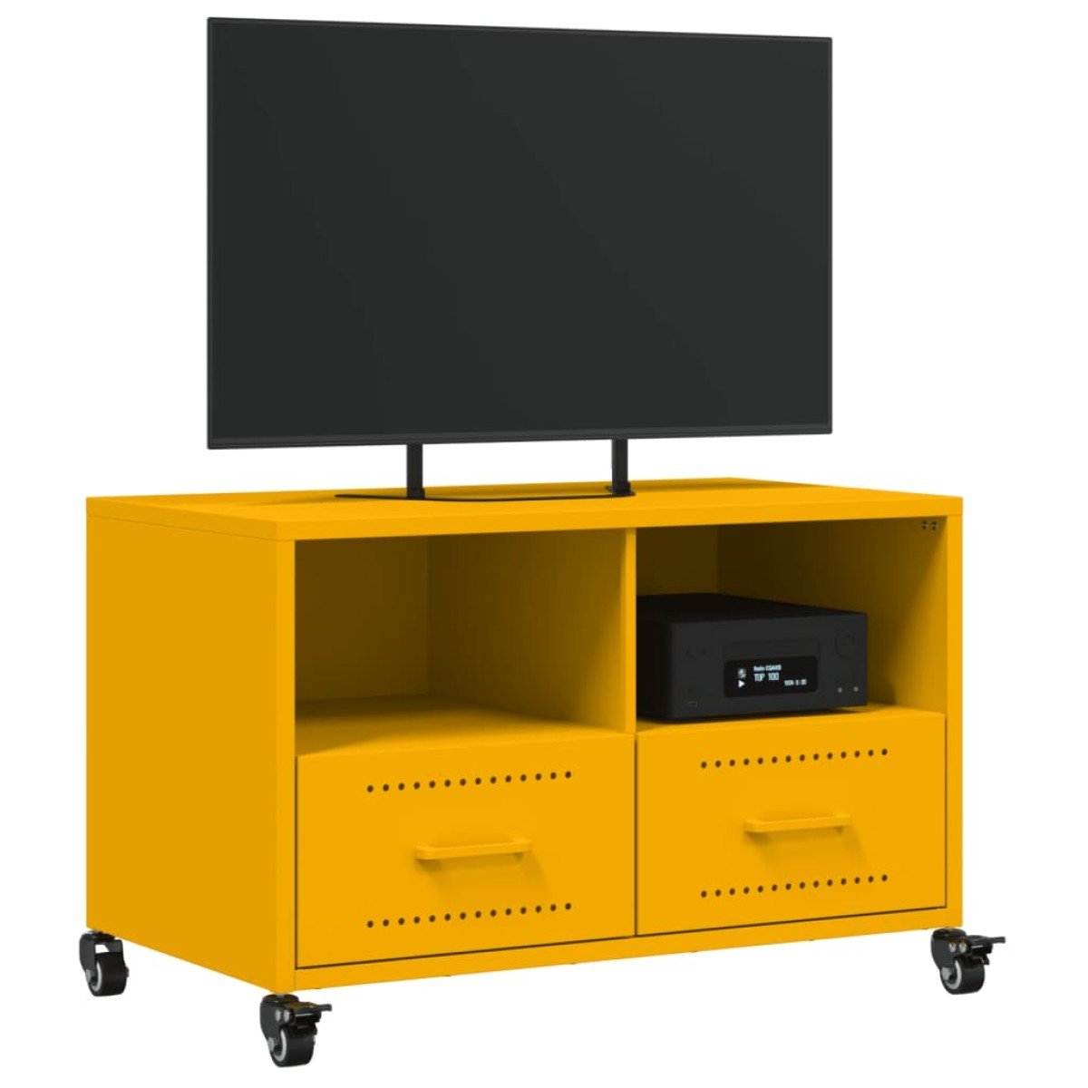 vidaXL Έπιπλο Τηλεόρασης Μουσταρδί Κίτρινο 68x39x43,5 εκ. από Ατσάλι