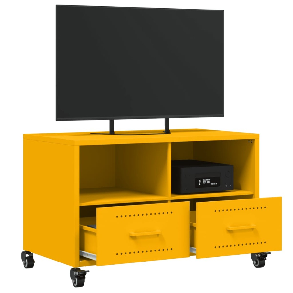 vidaXL Έπιπλο Τηλεόρασης Μουσταρδί Κίτρινο 68x39x43,5 εκ. από Ατσάλι