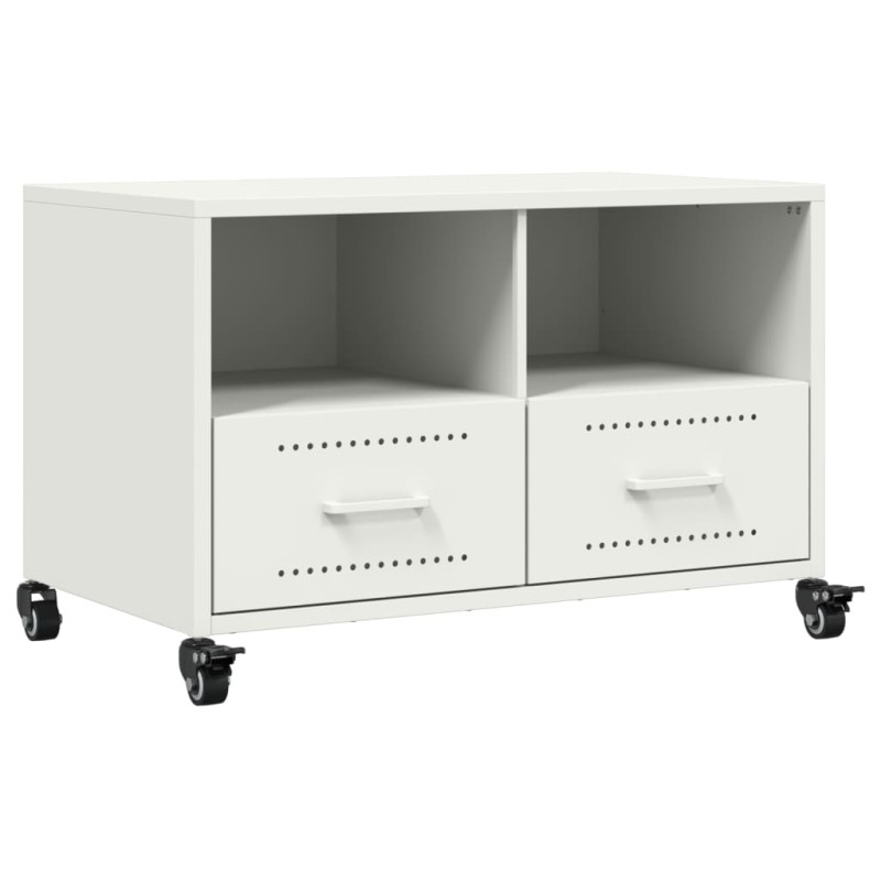 vidaXL Έπιπλο Τηλεόρασης Λευκό 68 x 39 x 43,5 εκ. Χάλυβας