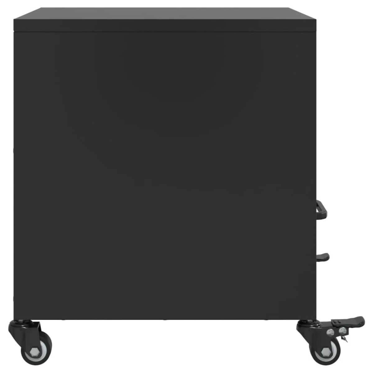 vidaXL Κομοδίνα 2 τεμ. Μαύρο 36x39x43,5 εκ. από Χάλυβα