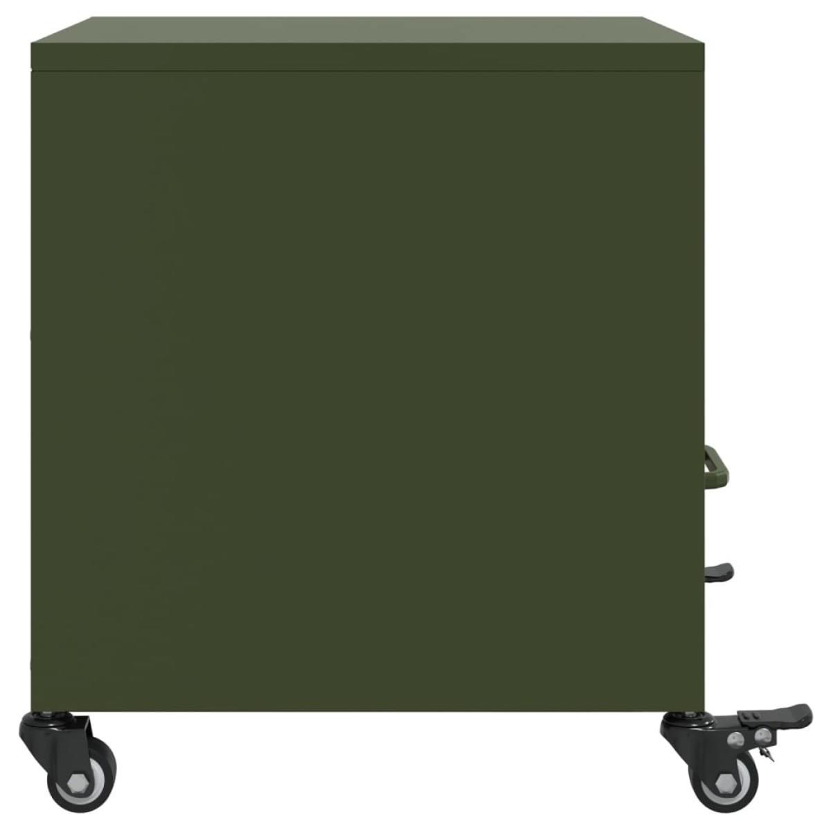 vidaXL Κομοδίνα 2 τεμ. Πράσινο Λαδί 36x39x43,5 εκ. από Χάλυβα