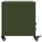 vidaXL Κομοδίνα 2 τεμ. Πράσινο Λαδί 36x39x43,5 εκ. από Χάλυβα