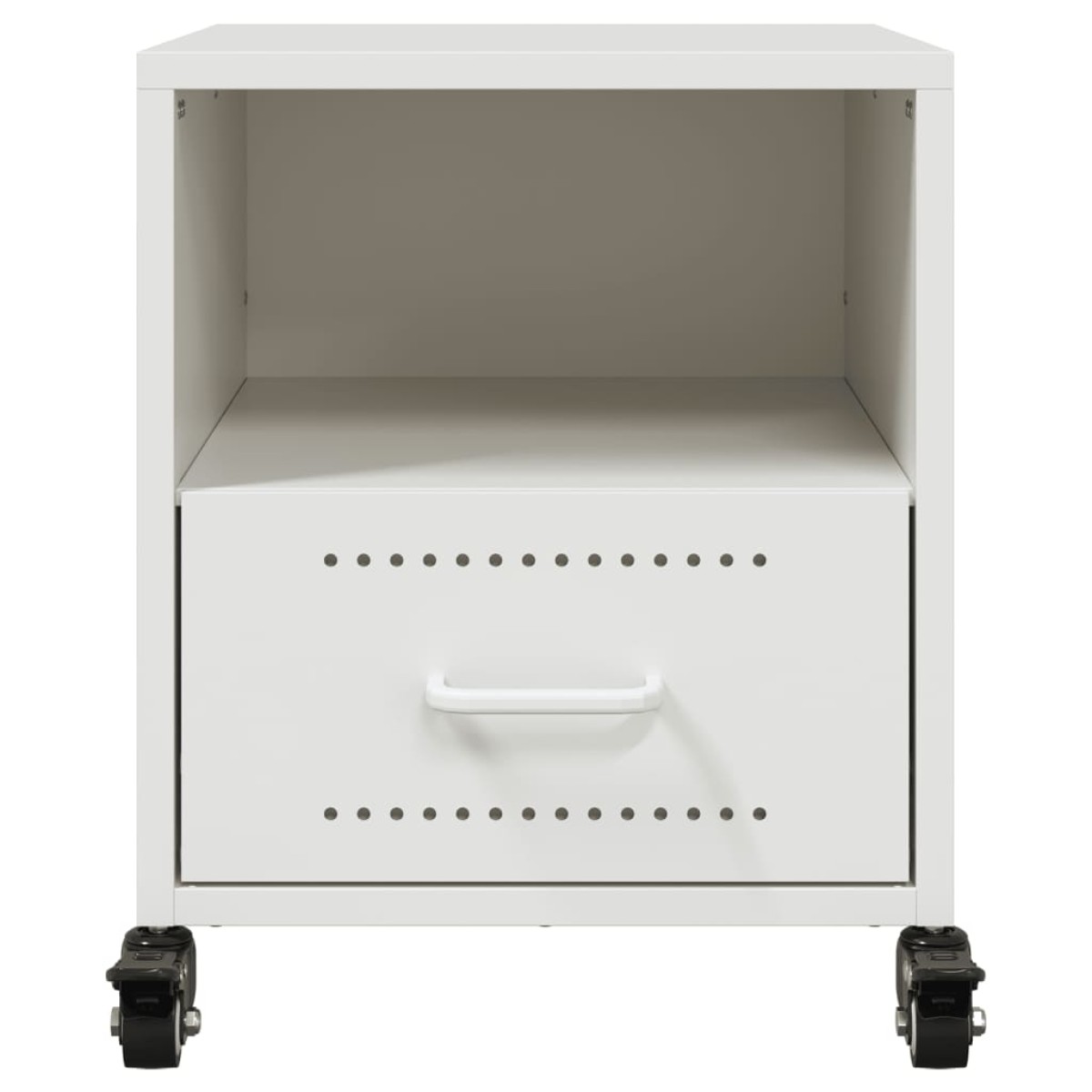 vidaXL Κομοδίνα 2 τεμ. Λευκό 36x39x43,5 εκ. από Χάλυβα