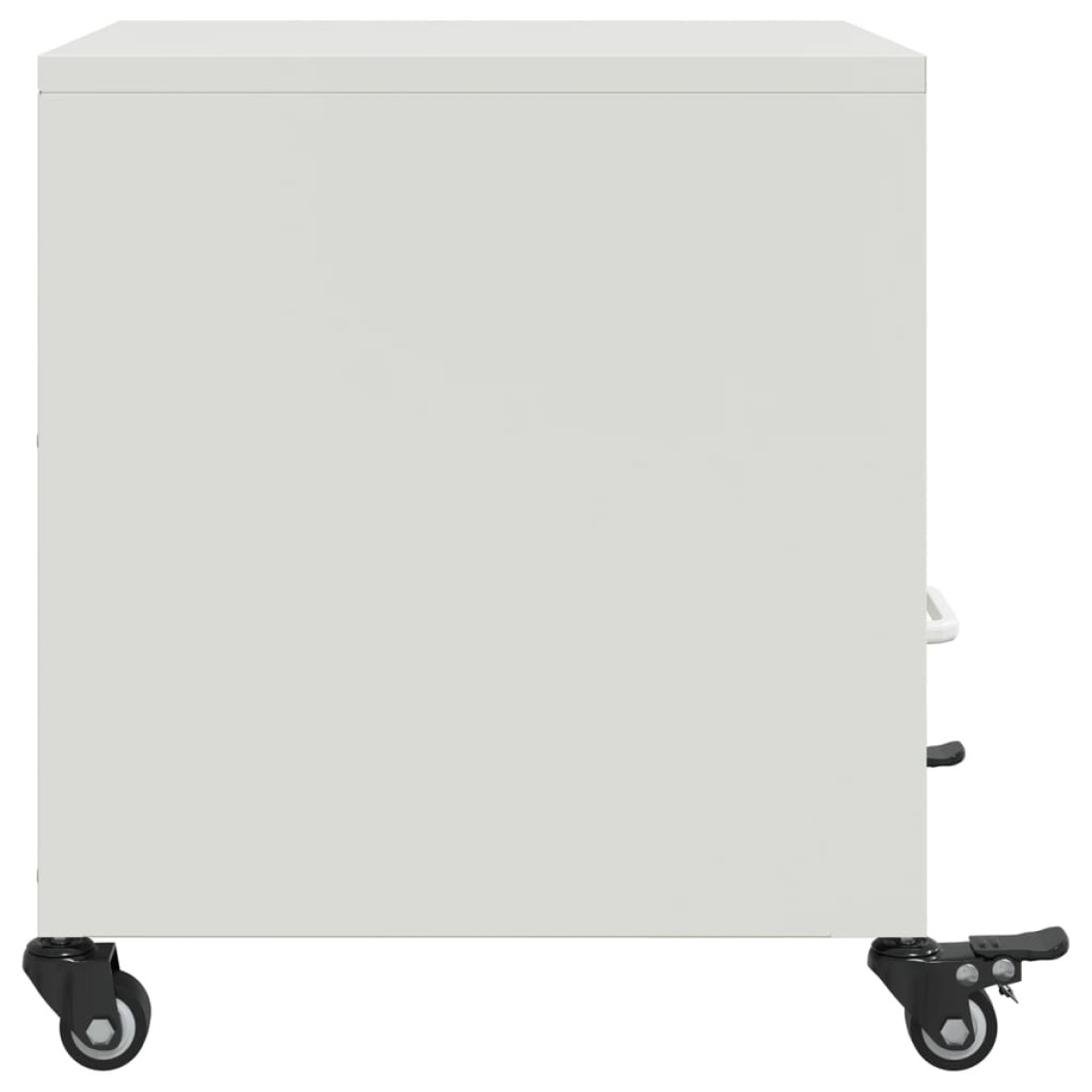 vidaXL Κομοδίνα 2 τεμ. Λευκό 36x39x43,5 εκ. από Χάλυβα