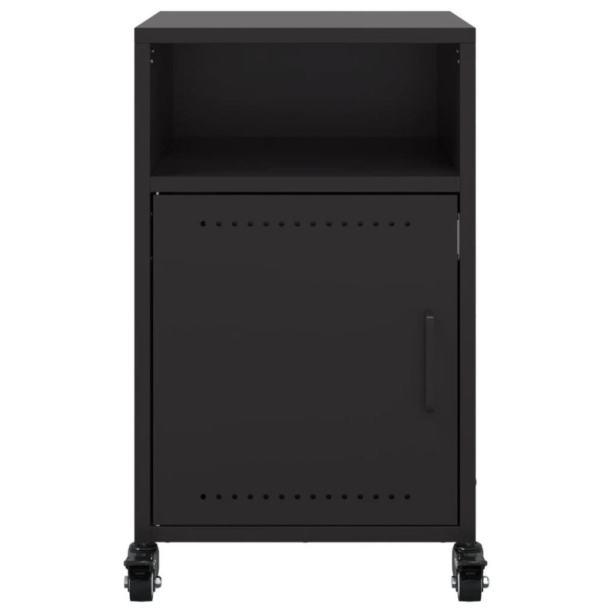 vidaXL Κομοδίνα 2 τεμ. Μαύρα 36x39x59 εκ. Χάλυβα