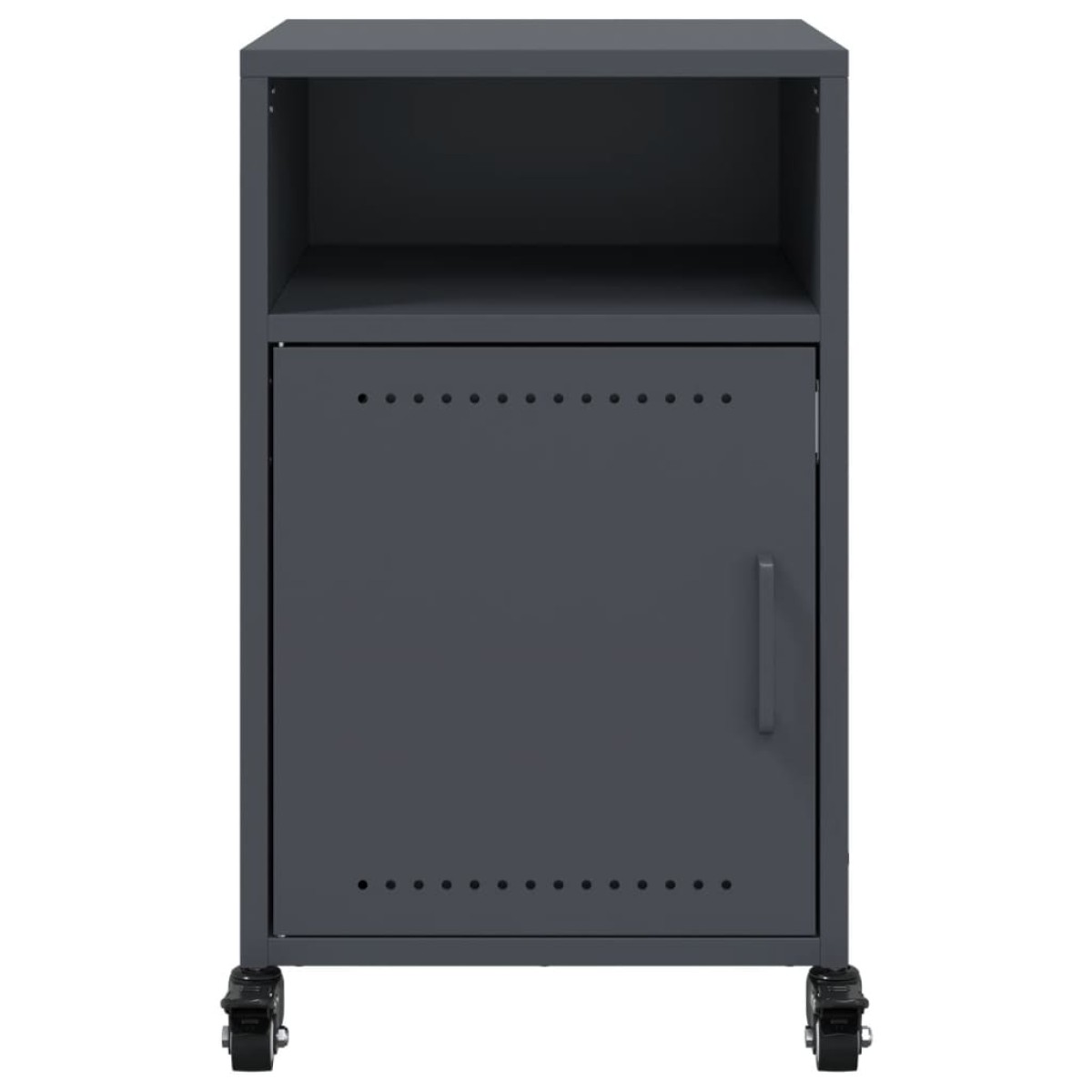 vidaXL Κομοδίνα 2 τεμ. Ανθρακί 36x39x59 εκ. από Χάλυβα