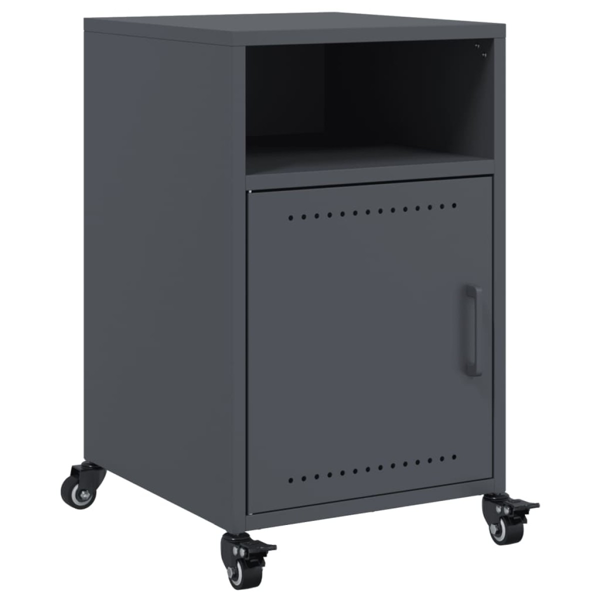 vidaXL Κομοδίνα 2 τεμ. Ανθρακί 36x39x59 εκ. από Χάλυβα