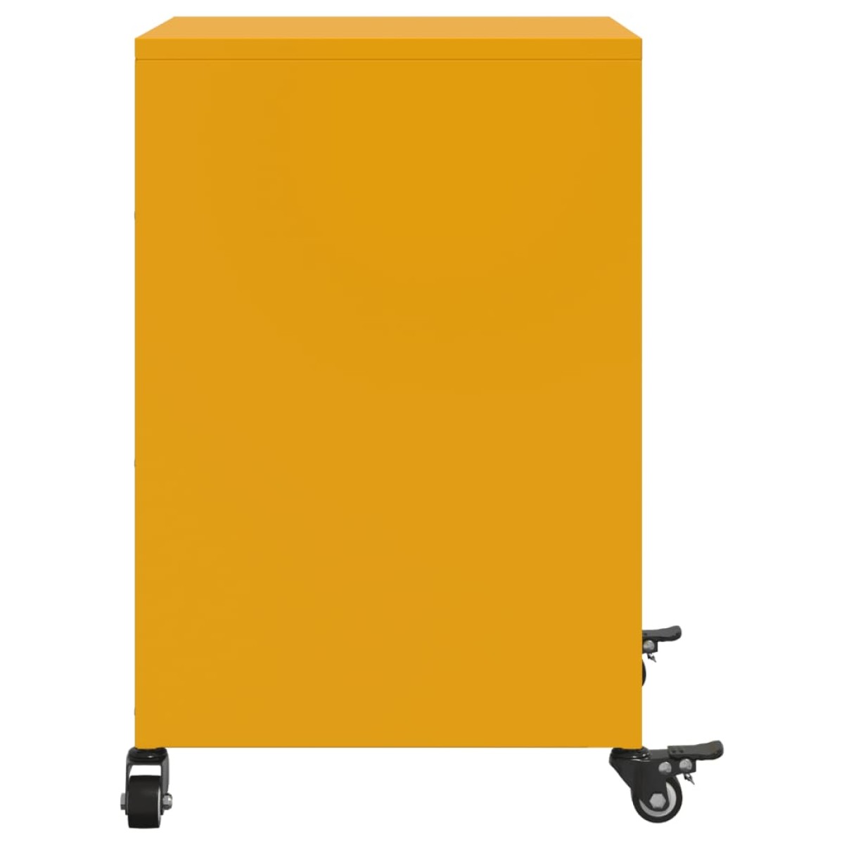 vidaXL Κομοδίνο Μουσταρδί 36x39x59 εκ. από Χάλυβα