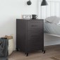 vidaXL Κομοδίνο Μαύρο 36x39x59 εκ. από Χάλυβα