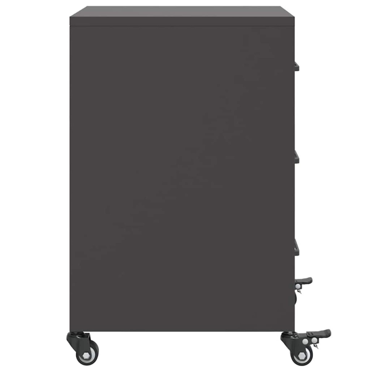 vidaXL Κομοδίνο Μαύρο 36x39x59 εκ. από Χάλυβα